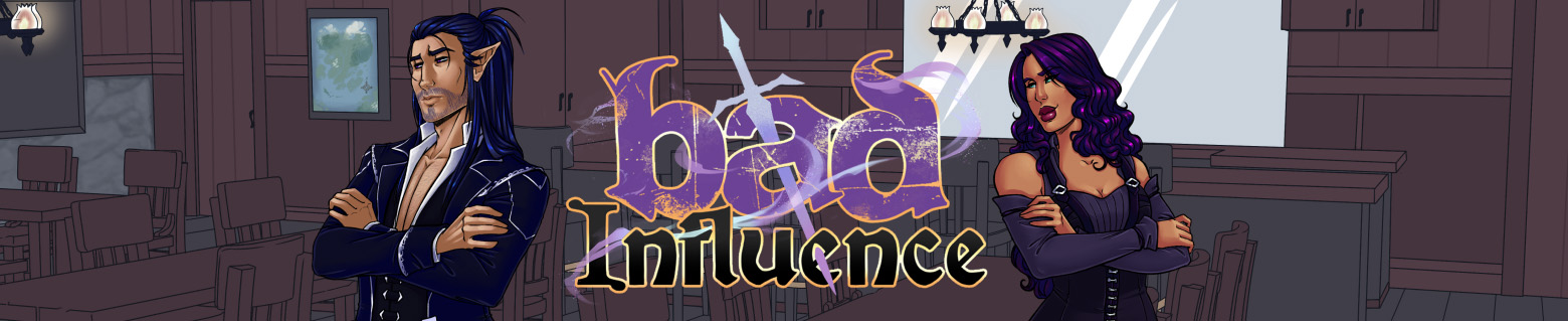 Banner for the webcomic Bad Influence