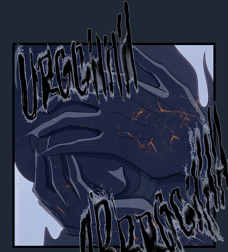 The ghost clutches his face and rolls to the side, dramatically groaning, “Urgghhhh, Arrrgghhh.”