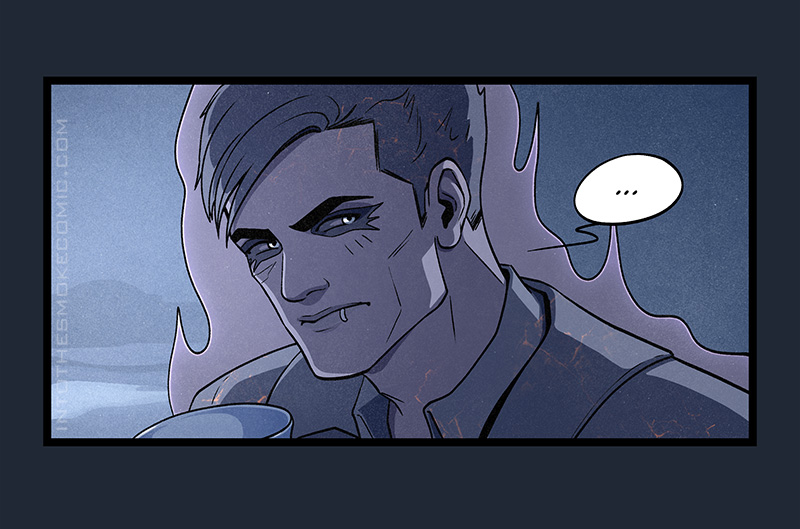 The ghost silently stares at Blaze for a moment.
