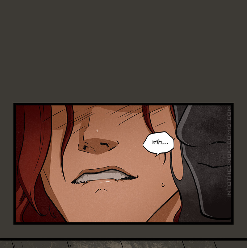 A close-up of Blaze’s mouth shows him biting his lip in pleasure and moaning softly.
